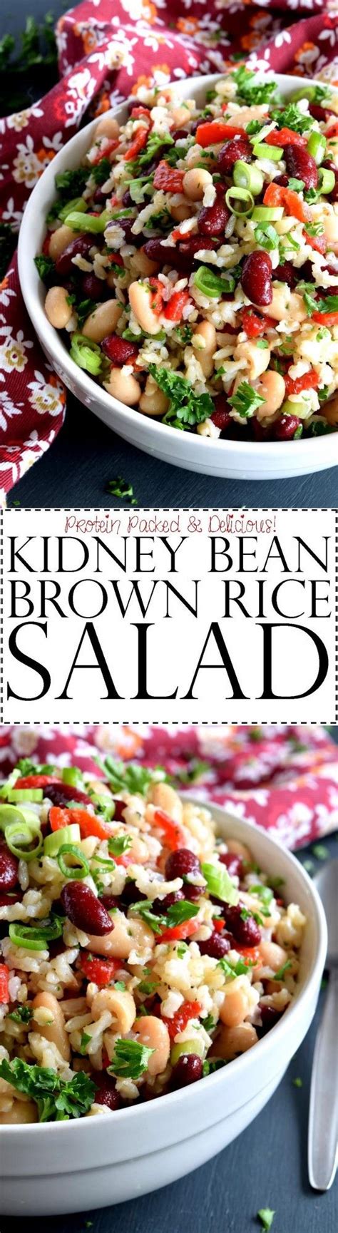 Kidney Bean Brown Rice Salad - A light, fresh taste with just a hint of sweet, this protein ...