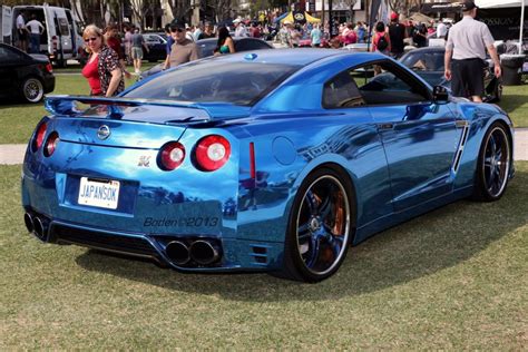 Blue Chrome Nissan GT-R