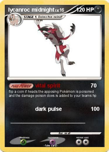 Pokémon lycanroc midnight form - vital spirit - My Pokemon Card