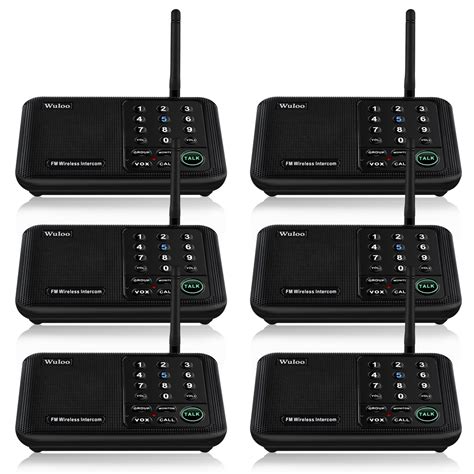 Wuloo Wireless Intercoms System for Home Office WL666 ( 6 packs, Black – WulooOfficial