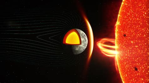 Artist's concept of Mercury's magnetosphere and the Sun | The Planetary ...