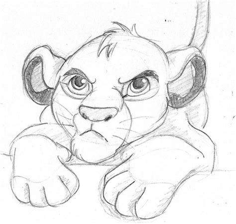 disney sketch - simba, the lion king | Art by Anna Helena | Pinterest