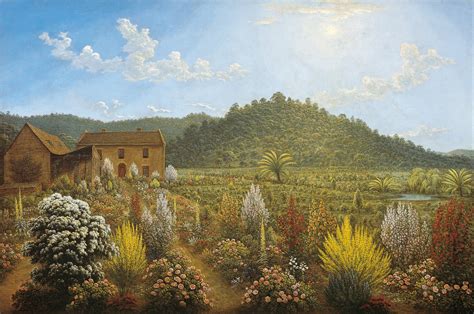 File:John Glover - A view of the artist's house and garden, in Mills ...