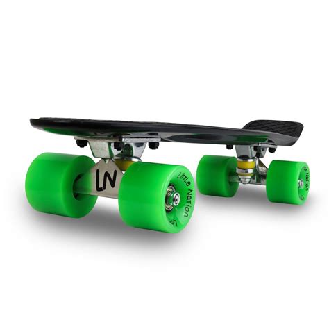 Mini Cruiser Skateboard - Black/Green - Little Nation | Kids Toys ...