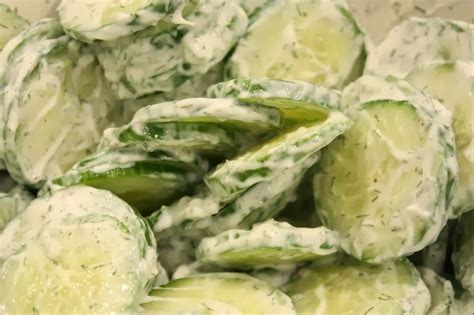 pass the peas, please: creamy cucumber salad