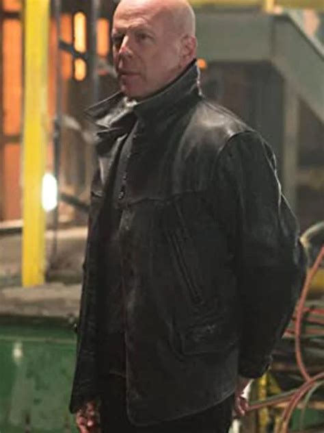 Movie Extraction Bruce Willis Leather Jacket-Mjacket.com