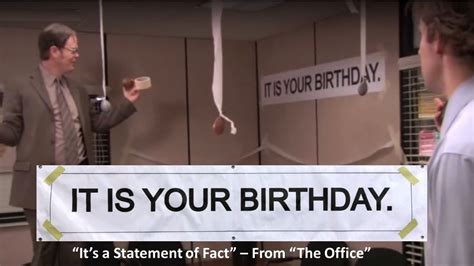 Dwight It Is Your Birthday - Kids Birthday Party