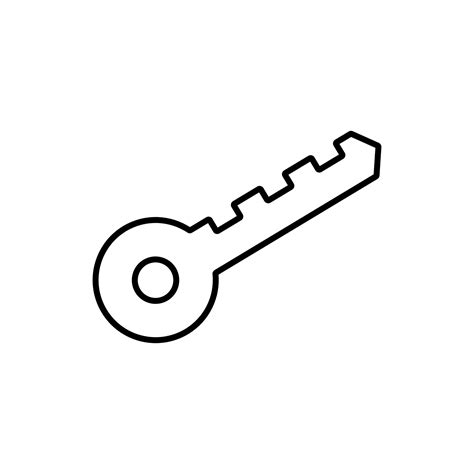 Simple key design, Outline style icon 4688542 Vector Art at Vecteezy