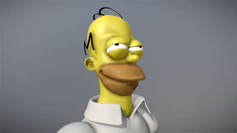 Homer Simpson delighted - 3D model by LEVALEMANO (@LEVALEMANO) [1669255] - Sketchfab