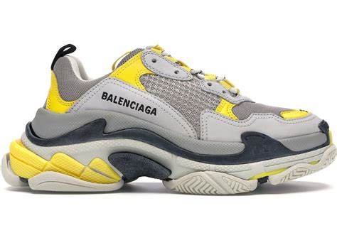 Balenciaga Triple S Grey Yellow (W) - 524039W09OH7074