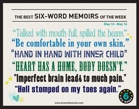 “Heart has a home, body doesn’t.” The Best Six-Word Memoirs Of The Week – Six-Word Memoirs