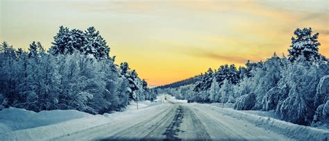 Winter Road Landscape Free Stock Photo - Public Domain Pictures