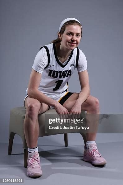 Molly Davis of the Iowa Hawkeyes poses for a portrait during media ...