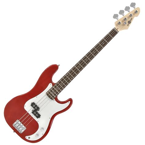 LA Bass Guitar by Gear4music, Red - B-Stock at Gear4music