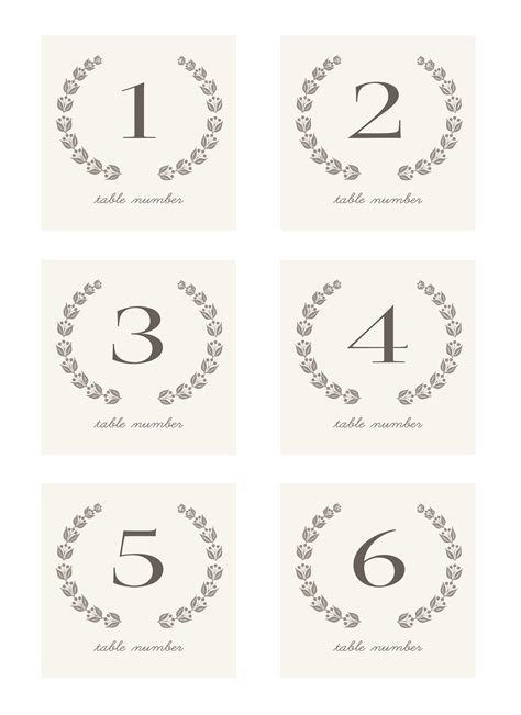 8 Best Images of Printable Wedding Table Number Templates - Wedding Table Number Templates Free ...