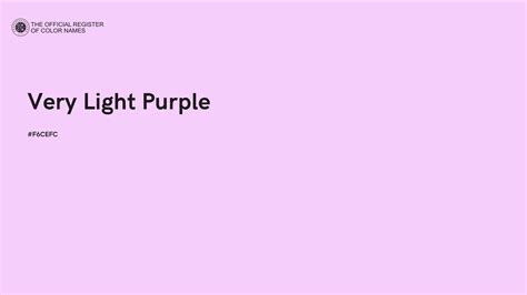 Light Purple Color Names