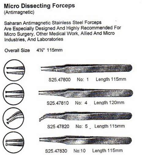 MICRO DISSECTING FORCEPS NO.1 LENGTH 115MM - Surgical Instruments