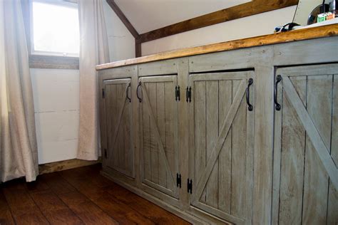 Ana White | Scrapped the Sliding Barn Doors, Rustic Cabinet Doors Instead - DIY Projects