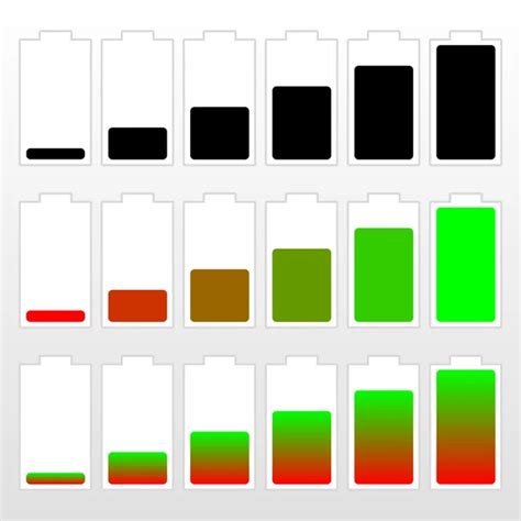 Battery level indicator icons set — Stock Vector © vectorguy #84543644