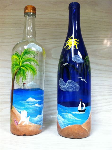 decorated bottles - Google Search Hand Painted Wine Bottles, Lighted Wine Bottles, Wine Bottle ...