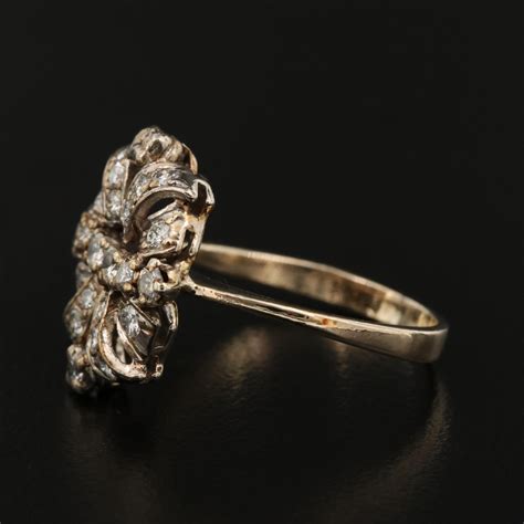 Vintage 14K and 18K Diamond Ring | EBTH