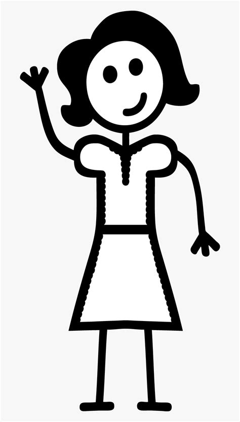 Stick Figure Woman - Female Stick Figure Png , Free Transparent Clipart - ClipartKey