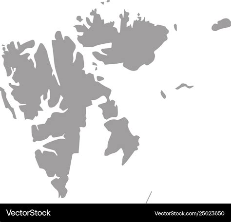 Map svalbard - norway Royalty Free Vector Image