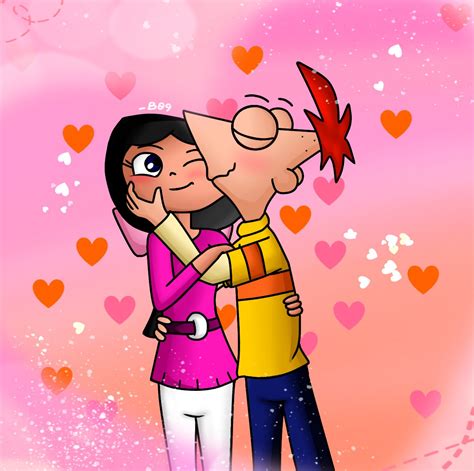 Phineas And Isabella Kissing