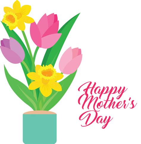 Mothers Day Clipart - happy-mothers-day-flowers-clipart - Classroom Clipart