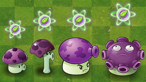 Plants vs Zombies Night : Puff-shroom vs Fume-shroom vs Scaredy-shroom ...