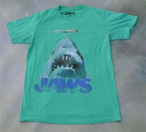 Vintage Jaws Movie Graphic Green T-Shirt Size S. | eBay