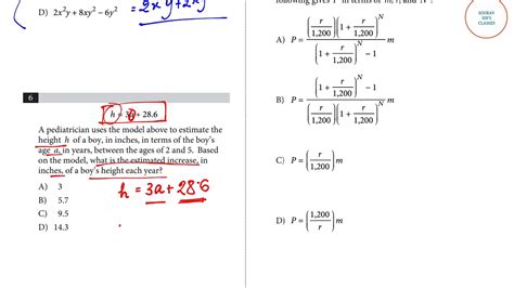 Complete SAT mathematics Model Question Papers Analysis Section 3 paper ...