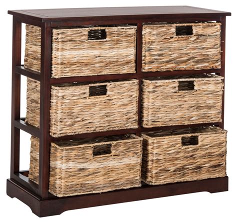 Dresser With Wicker Baskets / Plank Dresser Rustic Dresser With Baskets Curiosity Interiors ...