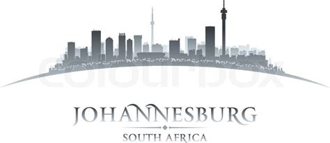 Johannesburg South Africa city skyline silhouette. Vector illustration ...