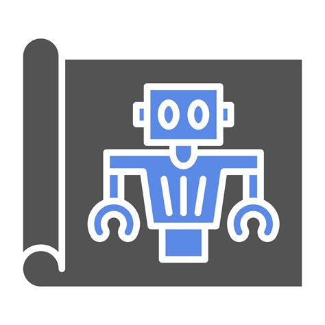 Robot Blueprint Vector Icon Style 22406623 Vector Art at Vecteezy