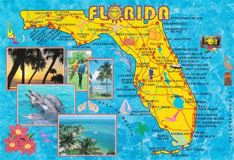 Illustrated Tourist Map Of Florida - Florida Tourist Map | Printable Maps