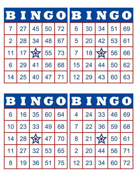 1000 Bingo Cards Pdf Download 4 per Page Instant Printable - Etsy | Bingo cards, Bingo cards ...