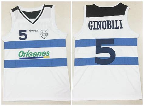 2020 Custom Made #5 MANU GINOBILI TEAM ARGENTINA White Retro Classic Basketball Jersey Mens ...