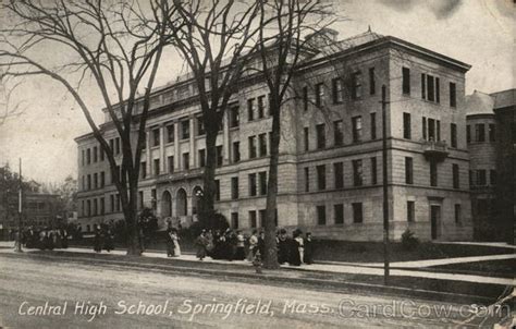 Central High School Springfield, MA Postcard