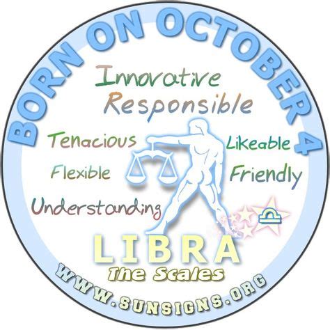 The October 4th birthdate astrology predicts that you are likely responsible but fascinating ...