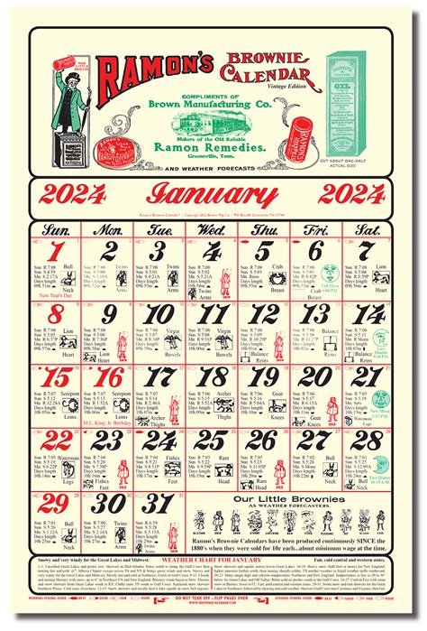 Ramon's Brownie Calendar - Limited Vintage Edition Old Fashioned ...