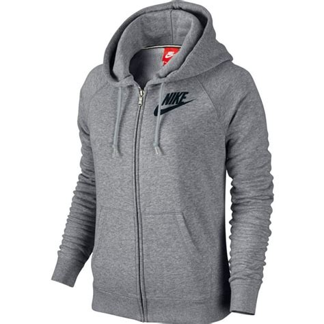 Nike - Nike Rally Women's Full-Zip Hoodie Carbon Heather/Grey/Black ...