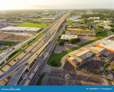 Top View Massive Highway Intersection, Stack Interchange Editorial Stock Image - Image of aerial ...