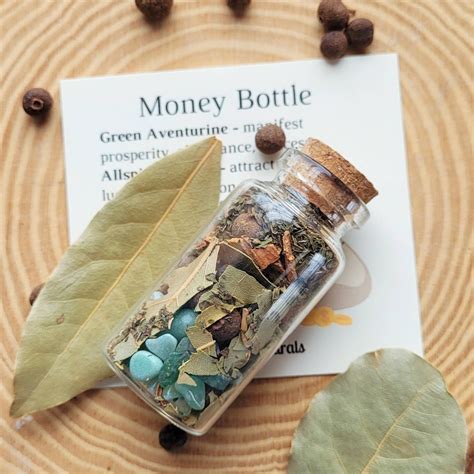 Money Spell Bottle Money Jar Prosperity Spell Jar Witch Bottle - Etsy