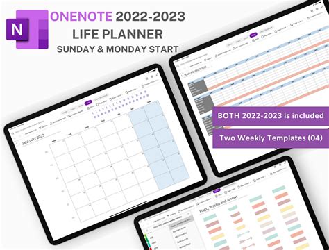 Onenote Digital Planner Onenote Template Project Planner - Etsy