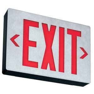 Lithonia Lighting Aluminum LED Emergency Exit Sign-LE S 1 R EL N SD - The Home Depot