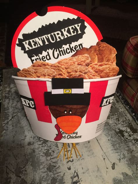 Disguise a Turkey School Project - "Ken-TURKEY " Fried Chicken - KFC Bucket costume! School ...