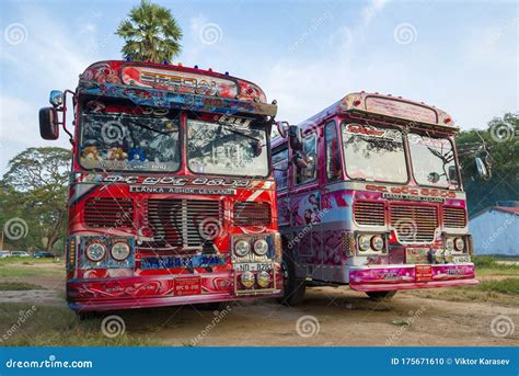 Two Painted Tourist Buses `Ashok Leyland`, Sri Lanka Editorial Image - Image of traffic, ceylon ...