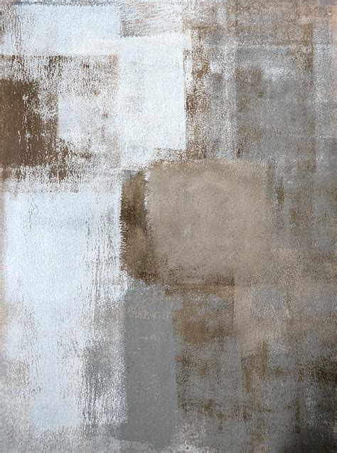 Calm and Neutral - Grey and Beige Abstract Art Painting Painting by ...