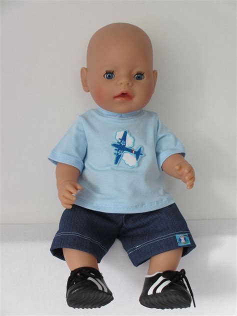 Voor Baby Born Boy een skate broekje en t-shirt | Baby born clothes, Boy doll clothes, Preemie ...